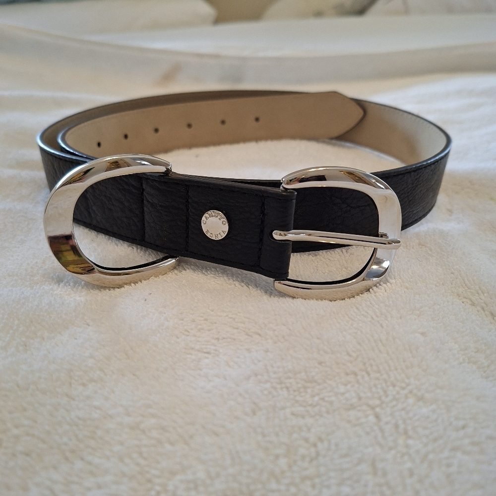 Vince Camuto Black And Silver Belt